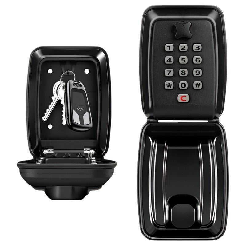 Outdoor Waterproof Wall Mount Key Lock Box with 12-Digit Combination for Home and Garage Security