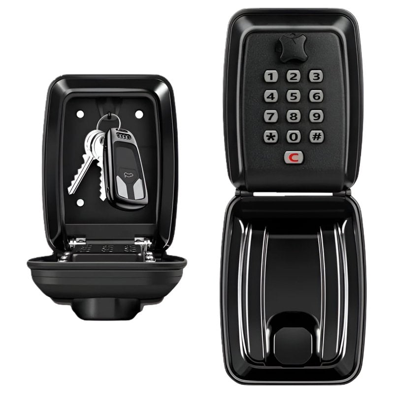 Waterproof Wall Mount Key Lock Box for Outdoor Security - 12 Digit Combination, Large Capacity