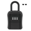 Portable Wall-Mounted Key Lock Box with Resettable Combination - Security Safe for Home & Office, Holds Up to 5 Keys, Black
