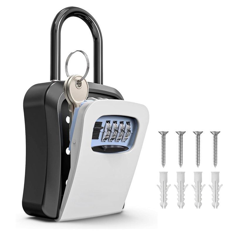 Outdoor Wall Mount & Portable Key Lock Box Safe for House Keys