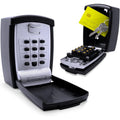 KeyGuard Wall Mount Lock Box for Keys - Secure Key Storage, Black