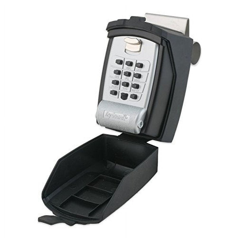 Car Window Key Safe Lock Box with Protective Rubber Cover - Secure Storage for Keys