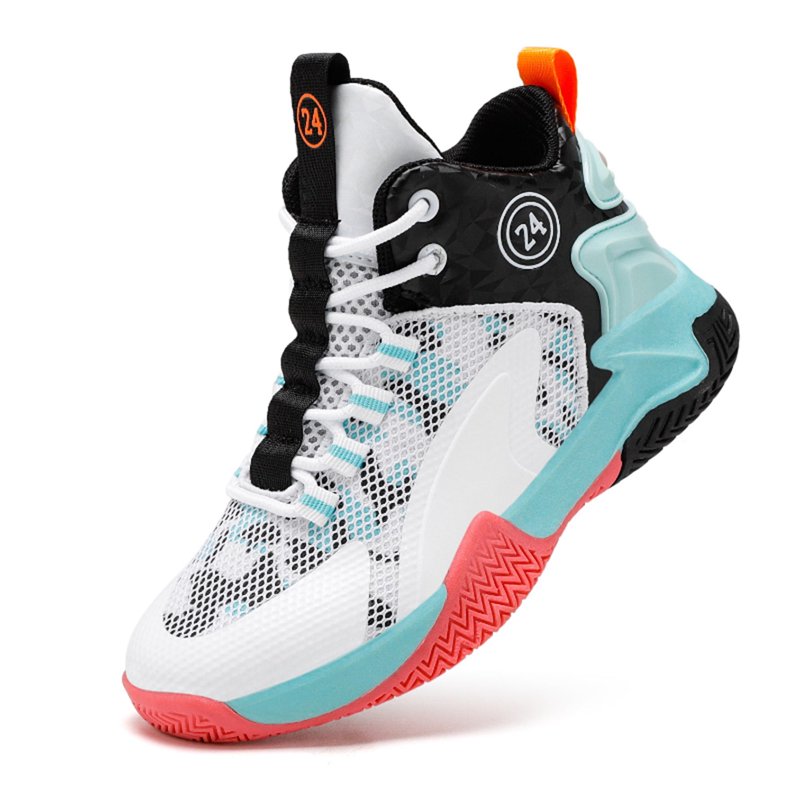 Kids' Basketball Sneakers Boys Girls High Top Sports Shoes Comfortable Breathable Lightweight
