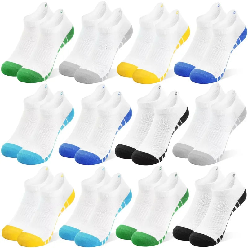 Kids Boys Socks 12 Pairs Ankle Athletic Cushioned Low Cut Socks for Toddlers & Kids