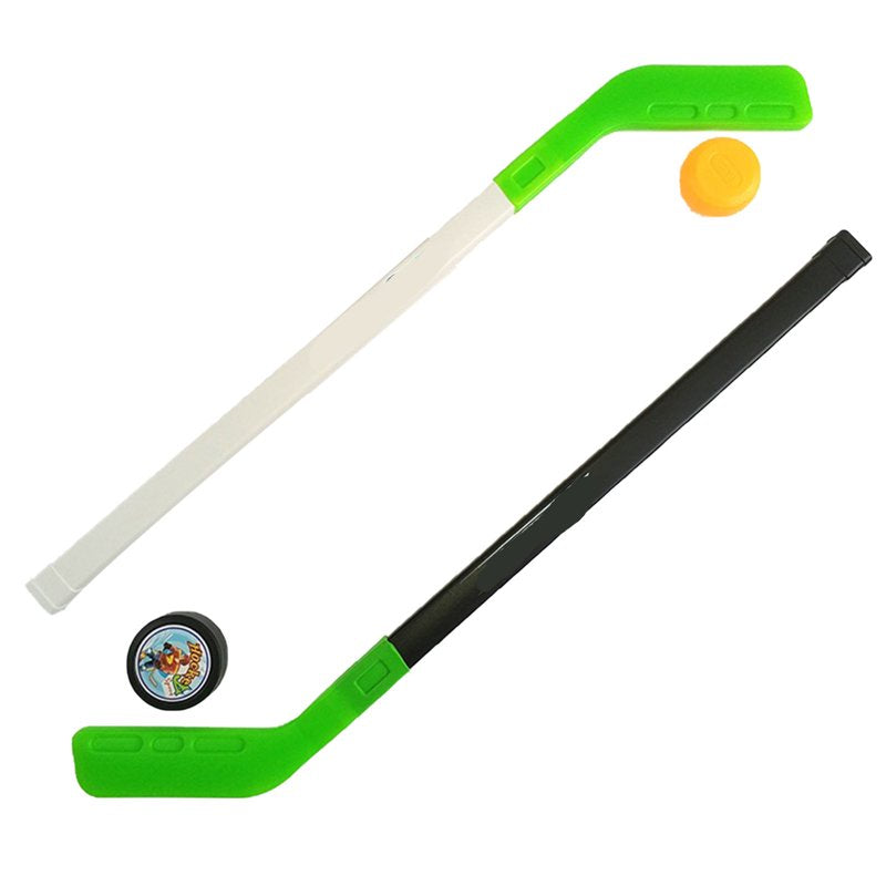 Kids Hockey Stick and Ball Set - Indoor & Outdoor Street Hockey Equipment - Adjustable Height Stick, Puck Included