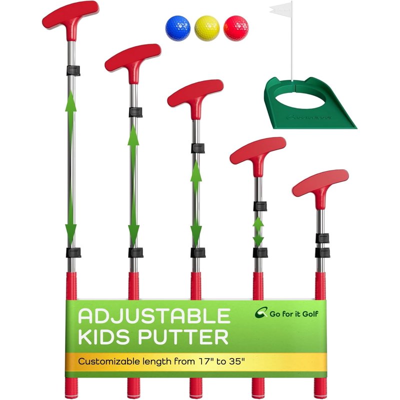 Extendable Putter for Kids — Adjustable Shaft, Left/Right Hand Junior Golf Club