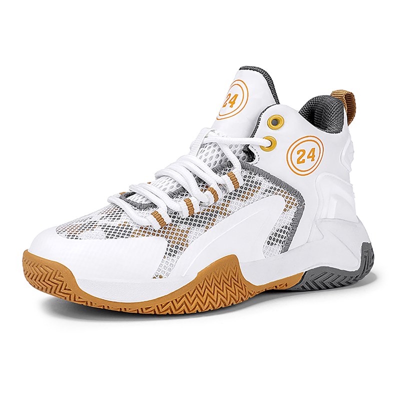 Kids Basketball Sneakers Breathable Mesh Non-Slip Sport Shoes for Boys Girls