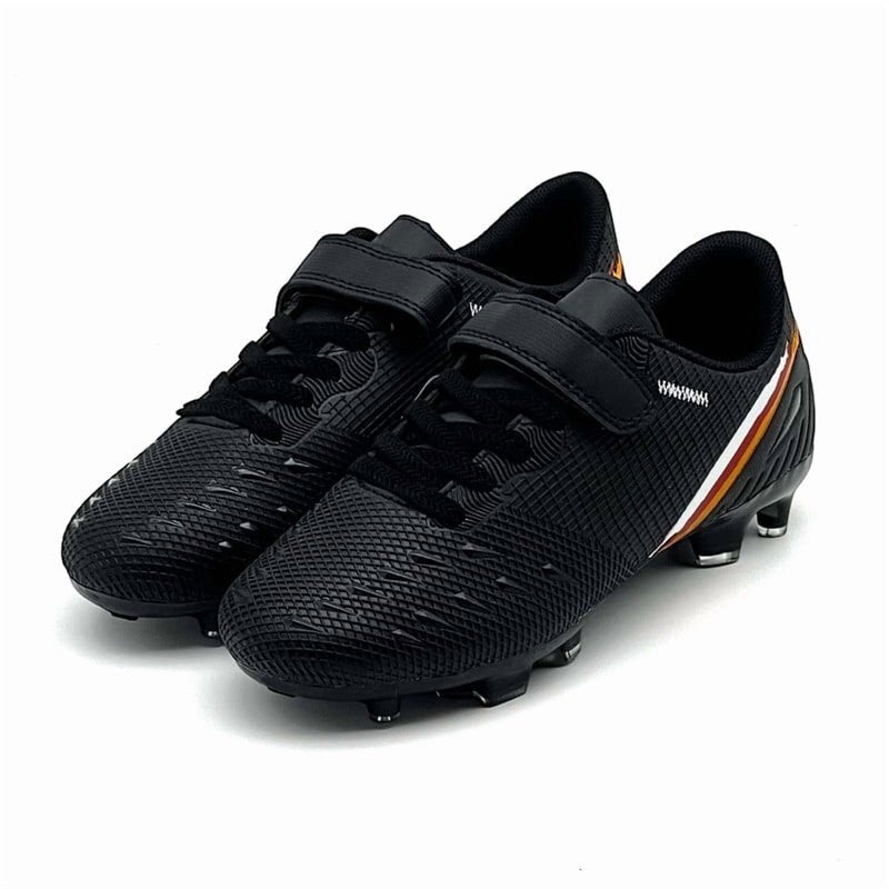 Kids Soccer Cleats Boys Girls Training Football Shoes Youth Ground Outdoor - Big Kid Black