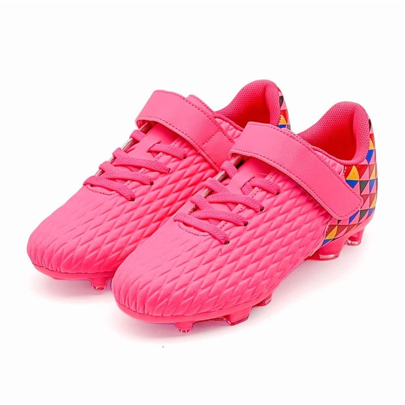 Kids Soccer Cleats Boys Girls Training Football Shoes – 11.5 Little Kid, Pink