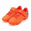Kids Soccer Cleats Boys Girls Training Football Shoes Youth Ground Outdoor Orange 12-12.5 Little Kid