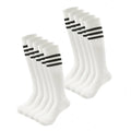 White 8-11 Year Old Kids Soccer Socks 4 Pack - Cotton Team Socks for Boys & Girls