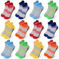 Elutong Kids Athletic Socks 12 Pairs - Multicolor 01, 5-7 Years