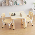 Kids Adjustable Activity Table & 2 Chair Set with Erasable Graffiti Desktop