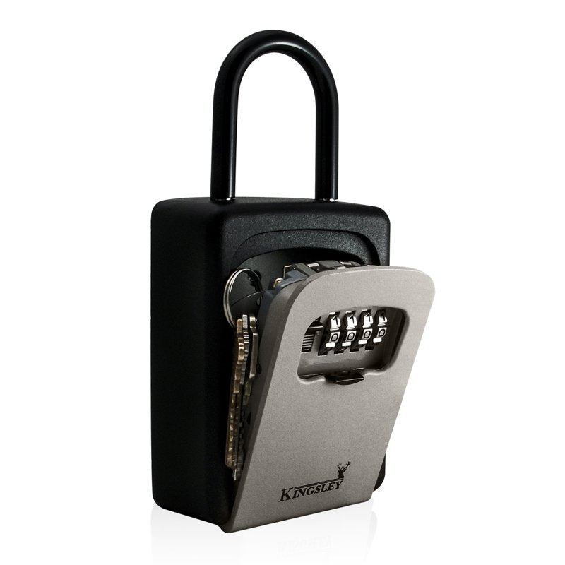 Large Capacity Key Lock Box with Wall Mount & Hanging Options - Weather Resistant Security Safe for Spare Keys and Access Cards
