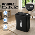 6-Sheet Cross-Cut Paper and Credit Card Shredder with 3.43-Gallon Bin for Home Office