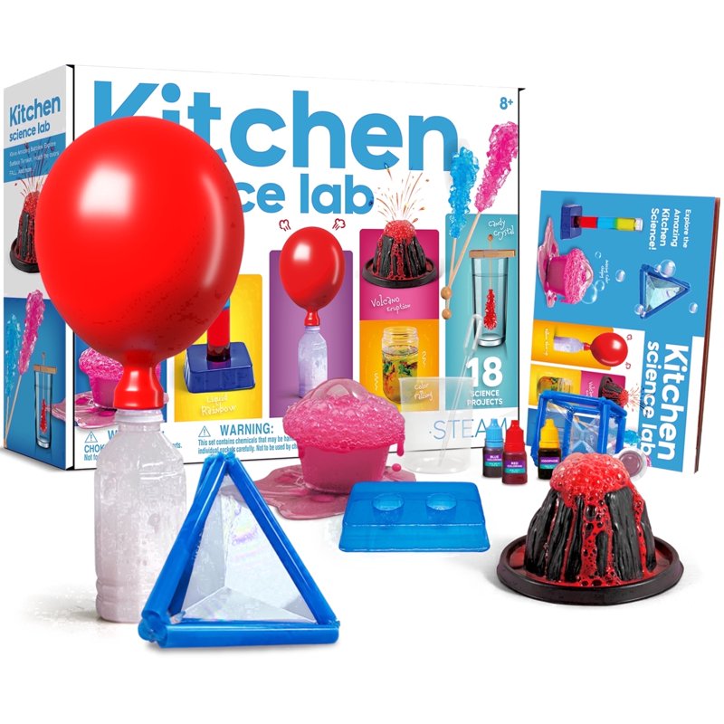 Kids Kitchen Science Lab Kit - 18 STEM Experiments with Household Ingredients