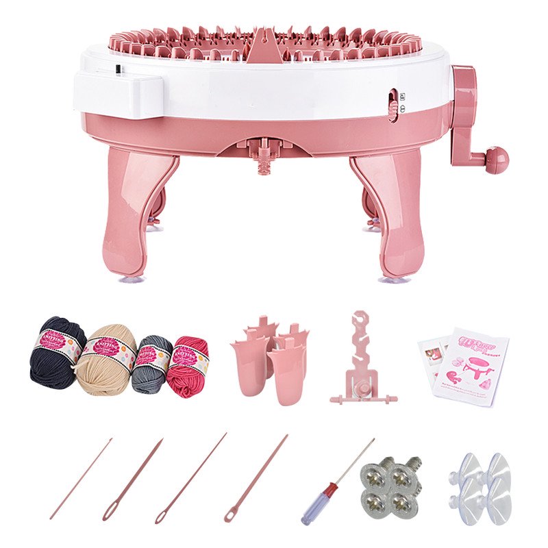 Kids Knitting Machine with Row Counter - Plastic Crochet Loom for Beginners