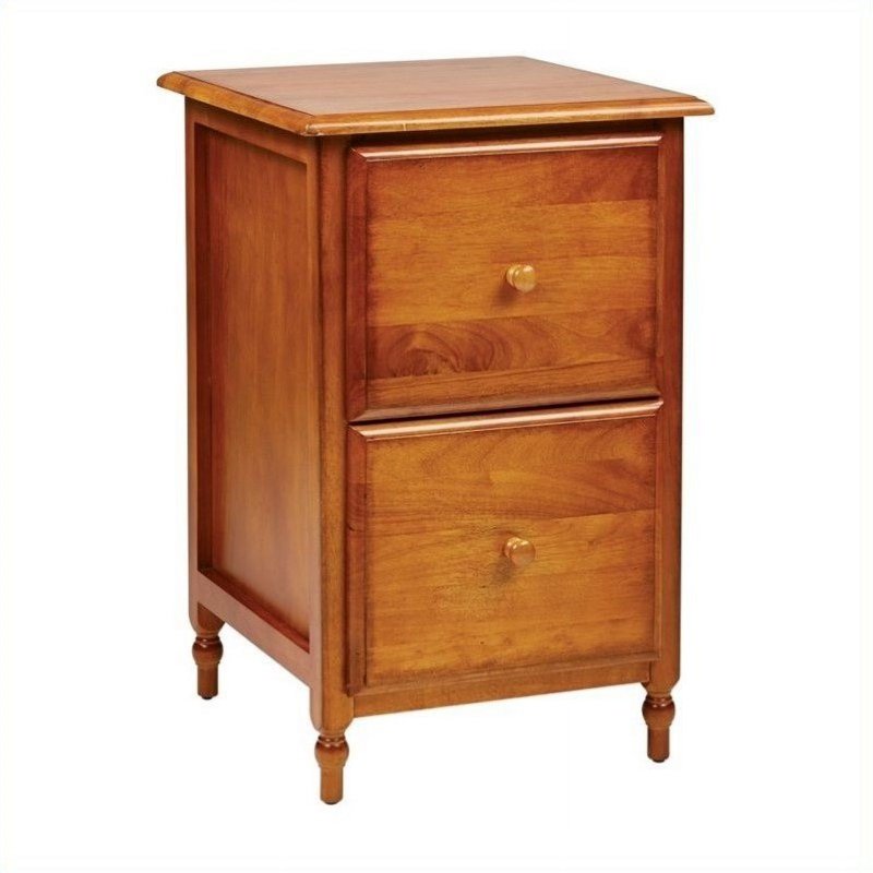 Antique Cherry File Cabinet with 2 Drawers for Home Office Storage