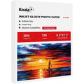 Glossy Inkjet Printer Paper 8.5x11 115gsm for Creative Projects, 100 Sheets