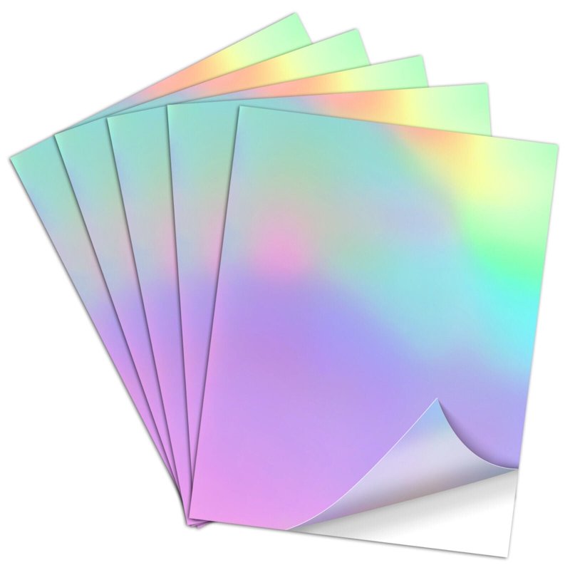 Rainbow Holographic Self-Adhesive Laminating Sheets A4 - 20 or 60 Sheets