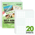 Self-Adhesive Laminating Sheets 9x12 Inch Clear Waterproof Protectors - 20 Sheets