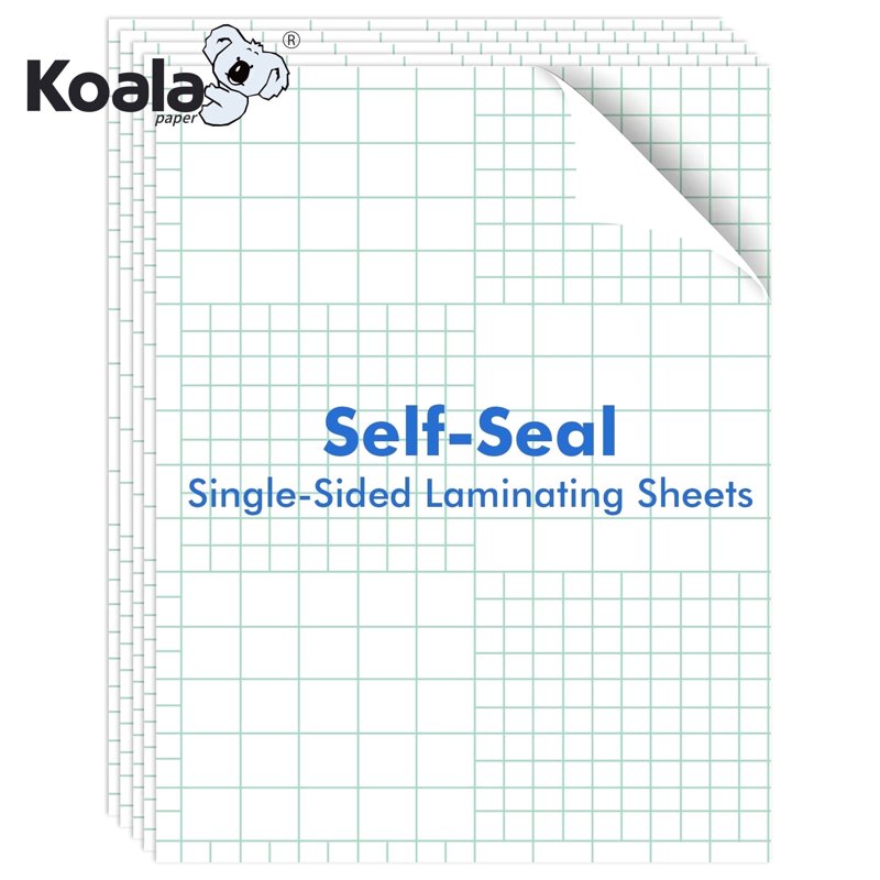 Self-Adhesive Laminating Sheets 9x12 Inches Clear Waterproof Protectors