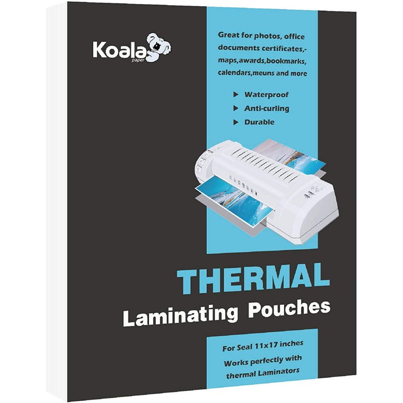 Thermal Laminating Pouches 11.5x17.5 Inches 5 Mil Hot Seal Sheets for Photos & Documents