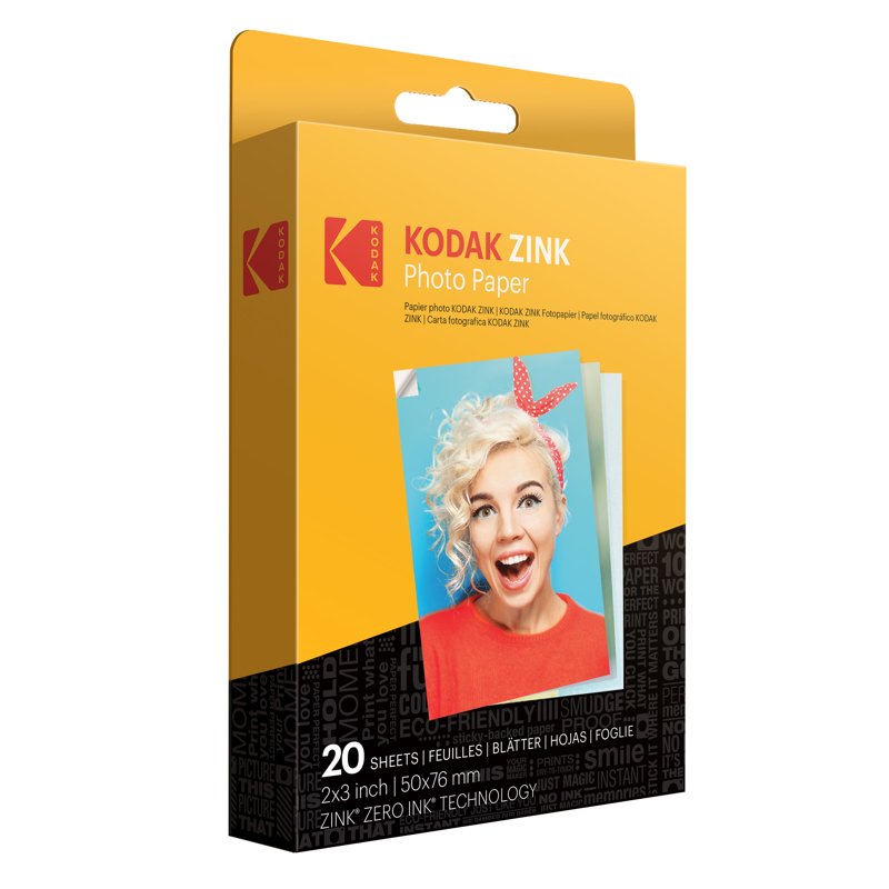Kodak Zink Photo Paper 2x3 Inches - 20 or 50 Sheets Instant Waterproof Prints