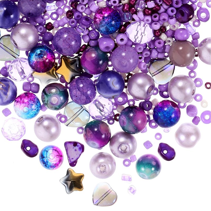 Glass Beads for Jewelry Making 2-Pack - Spacer Beads for Bracelets & Crafts