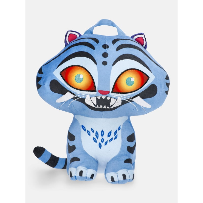 Kids Plush Tiger Backpack 12.5-inch Derpy Tiger School Bag for Girls