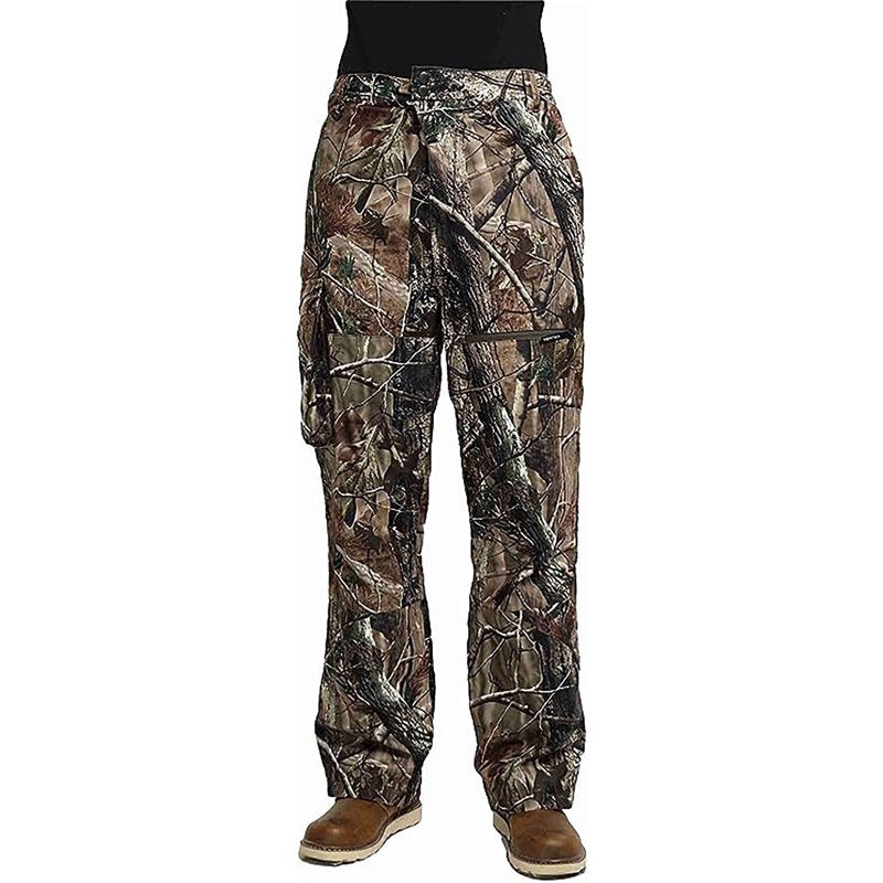 Men's Camo Windproof Softshell Hiking Pants - Winter Outdoor Trousers