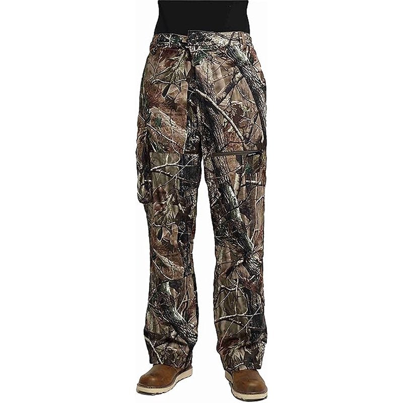 Men's Camo Windproof Softshell Hiking Pants - Winter Outdoor Trousers