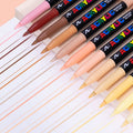 Acrylic Paint Pens Set of 12 - Skin Tone Markers for Artwork & Illustration