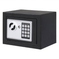 Electronic Security Safe Box 0.17 Cu Ft, Key & Password Lock for Home Office