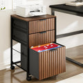 3-Drawer Fabric File Cabinet with Printer Stand for Home Office, Letter Size Storage
