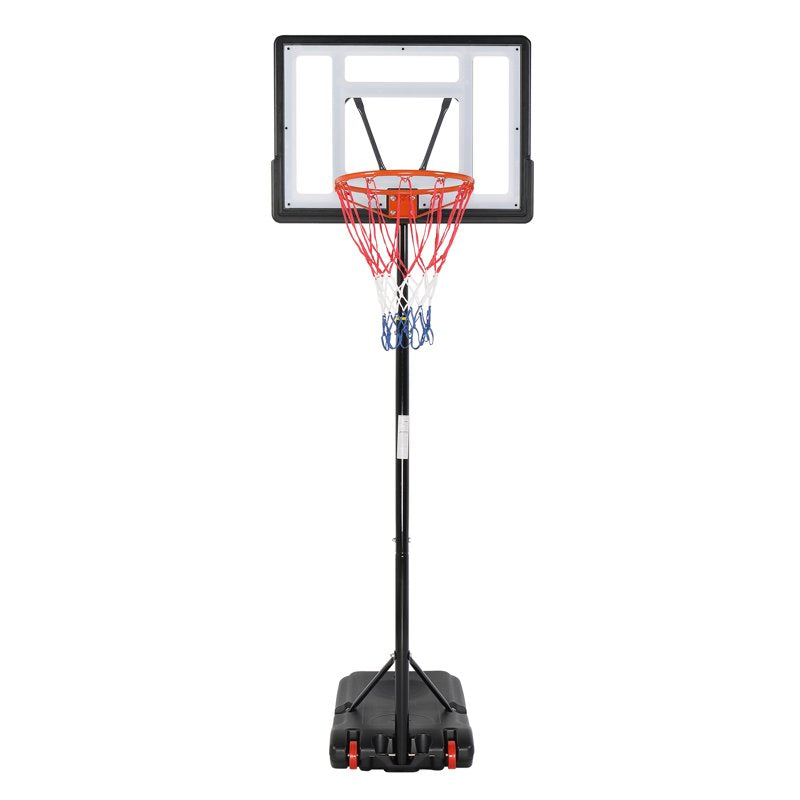 Portable Basketball Hoop System with Adjustable Height 6.5-8 ft and PVC Backboard