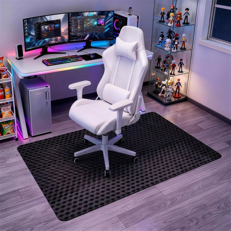 Office Chair Mat for Hard Floors & Carpets 36x48 Anti-Slip Waterproof PVC