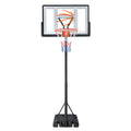 Portable Basketball Hoop System 44 Inch Height Adjustable Outdoor Goal with Shatterproof Backboard