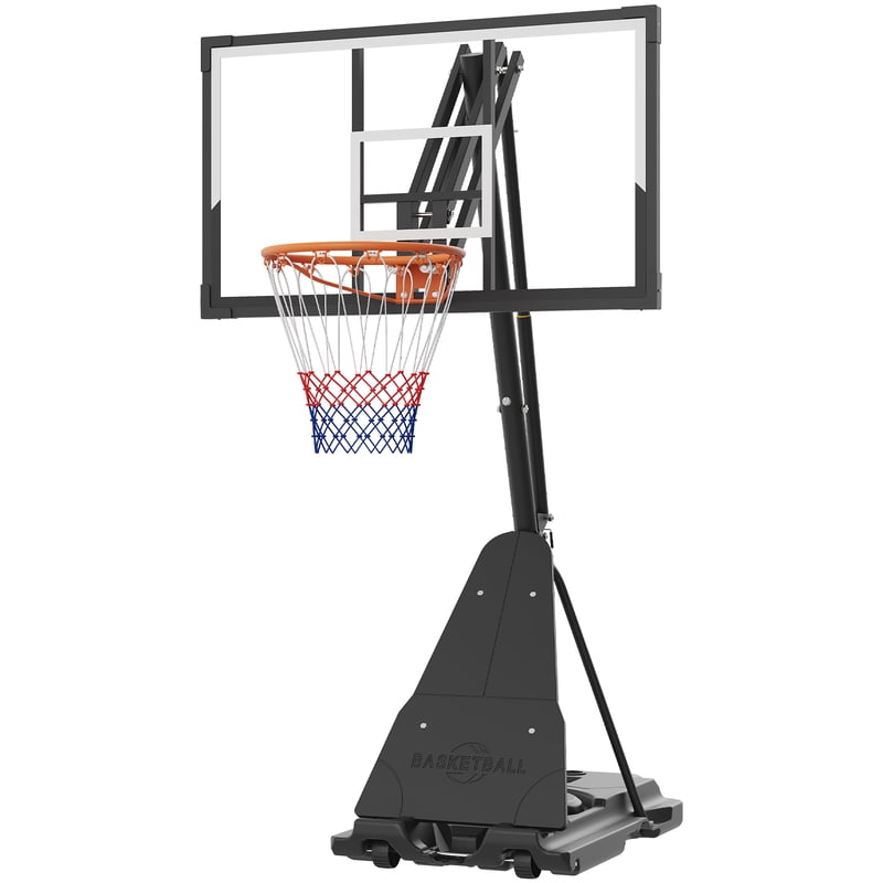 Portable Basketball Hoop with 48-Inch Backboard Adjustable 4.5-10Ft Outdoor System