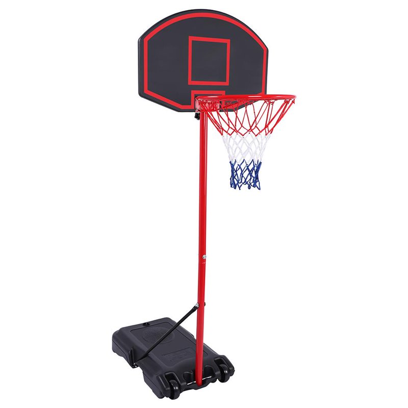 Adjustable Portable Basketball Hoop System with Wheels for Indoor Outdoor Kids & Teens
