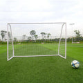 Durable PVC Backyard Soccer Goal 8x5 with Net, White, Portable