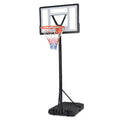 Portable Adjustable Basketball Hoop System - 8ft-10ft Height, 35in Backboard, Wheels for Indoor Outdoor Play