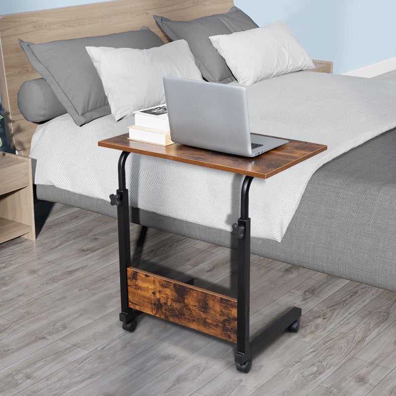 Height Adjustable Computer Desk Home Office Study Laptop Table with Wheels
