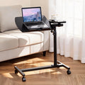 Adjustable Laptop Desk Stand with Wheels - Height & Angle Adjustable Sofa Bed Tray