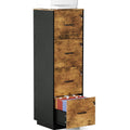 Wood Lateral File Cabinet with Lock for Home Office - Adjustable & Lockable, Brown