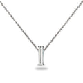 Sterling Silver Alphabet Letter Necklace 15-Inch Chain with Extender