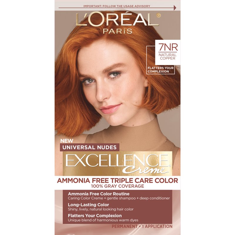 Permanent Hair Color Kit with 100% Gray Coverage - Multiple Shades