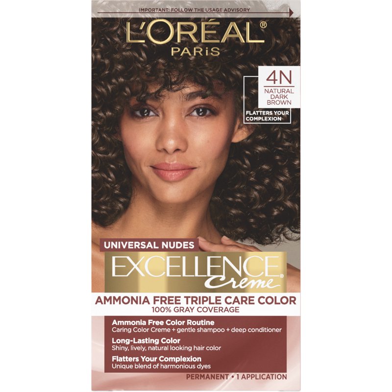 Permanent Hair Color Kit with 100% Gray Coverage, No Ammonia - Multiple Shades