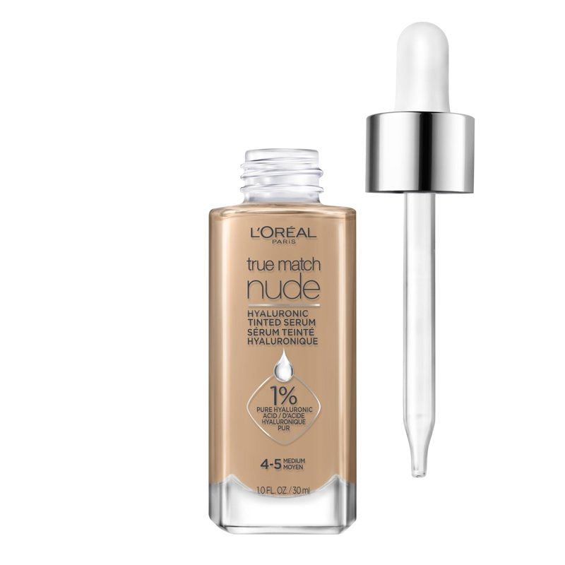 Hydrating Tinted Serum Foundation with Hyaluronic Acid - Medium Shade, 1 fl oz