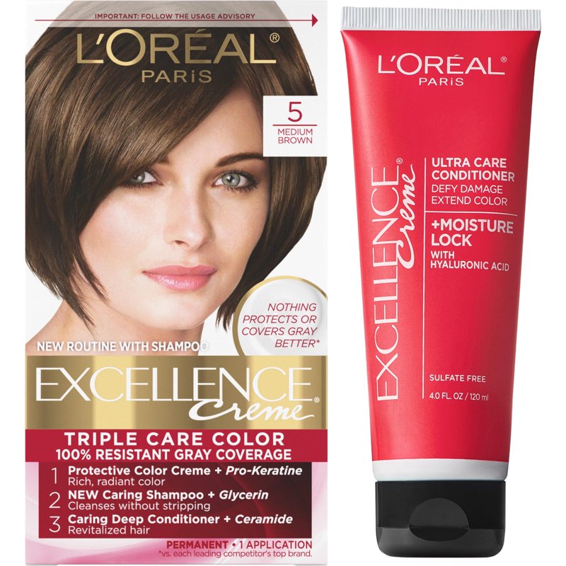 L'oreal Paris Excellence Creme Permanent Hair Color Kit for All Shades